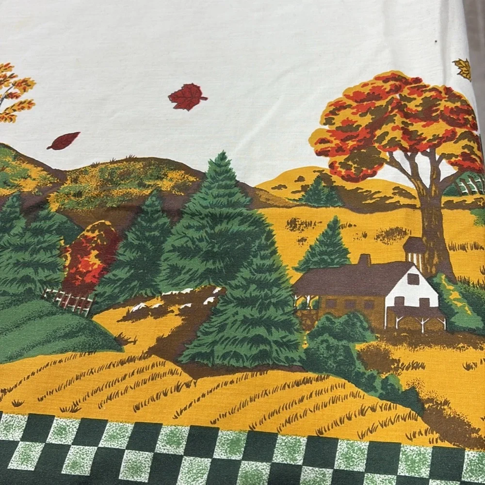 Autumn Harvest Tablecloth with Pumpkin Design
